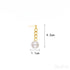 Chain Links 14k Gold Plated Sterling Silver Pearl Dangle